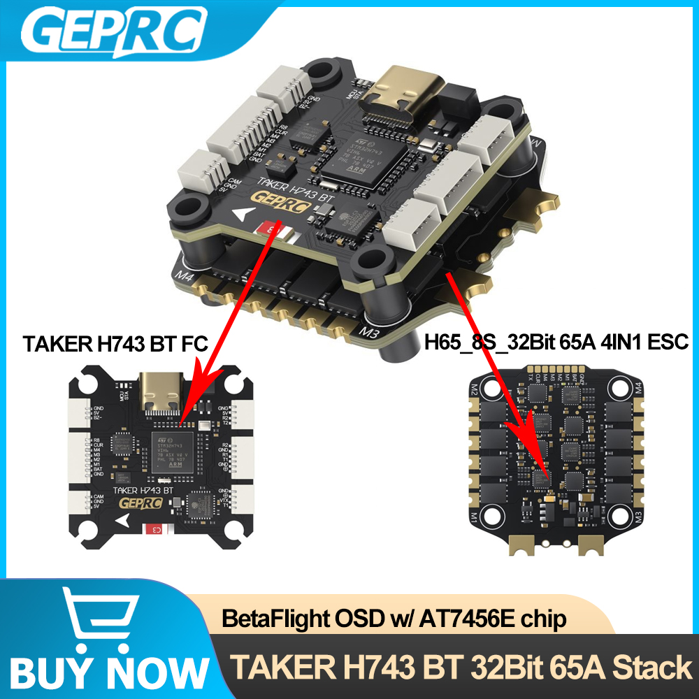 GEPRC TAKER H743 BT 32Bit 65A  - Drone Racing Esc recensione e prezzo
